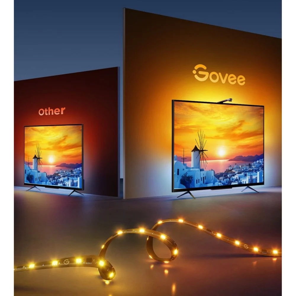 Світлодіодна стрічка Govee Набір H6099 TV Backlight 3 Lite 75-85'', RGBIC, WI-FI/Bluetooth, чорний (H60993D2) — фото 4