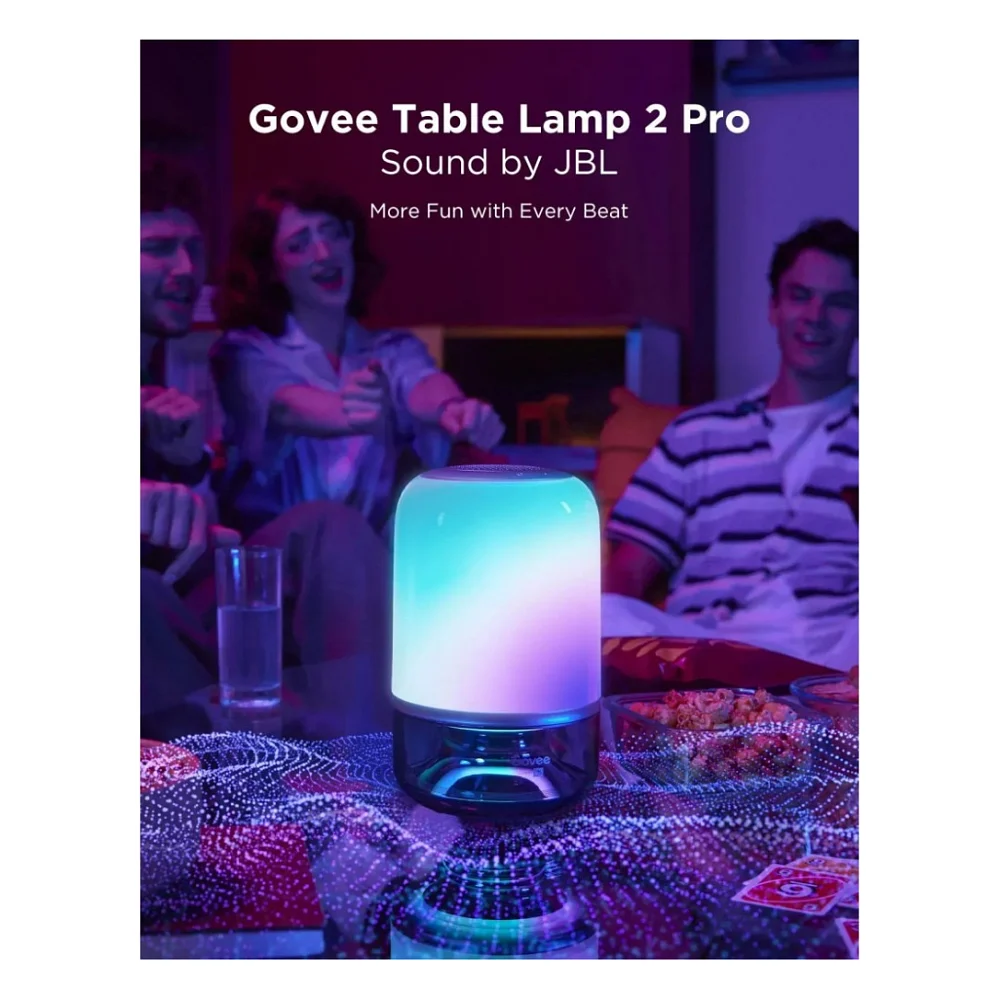 Світильник Govee Table Lamp 2 Pro x Sound by JBL, RGBICWW, WI-FI/Bluetooth, білий (H60200F1) — фото 9