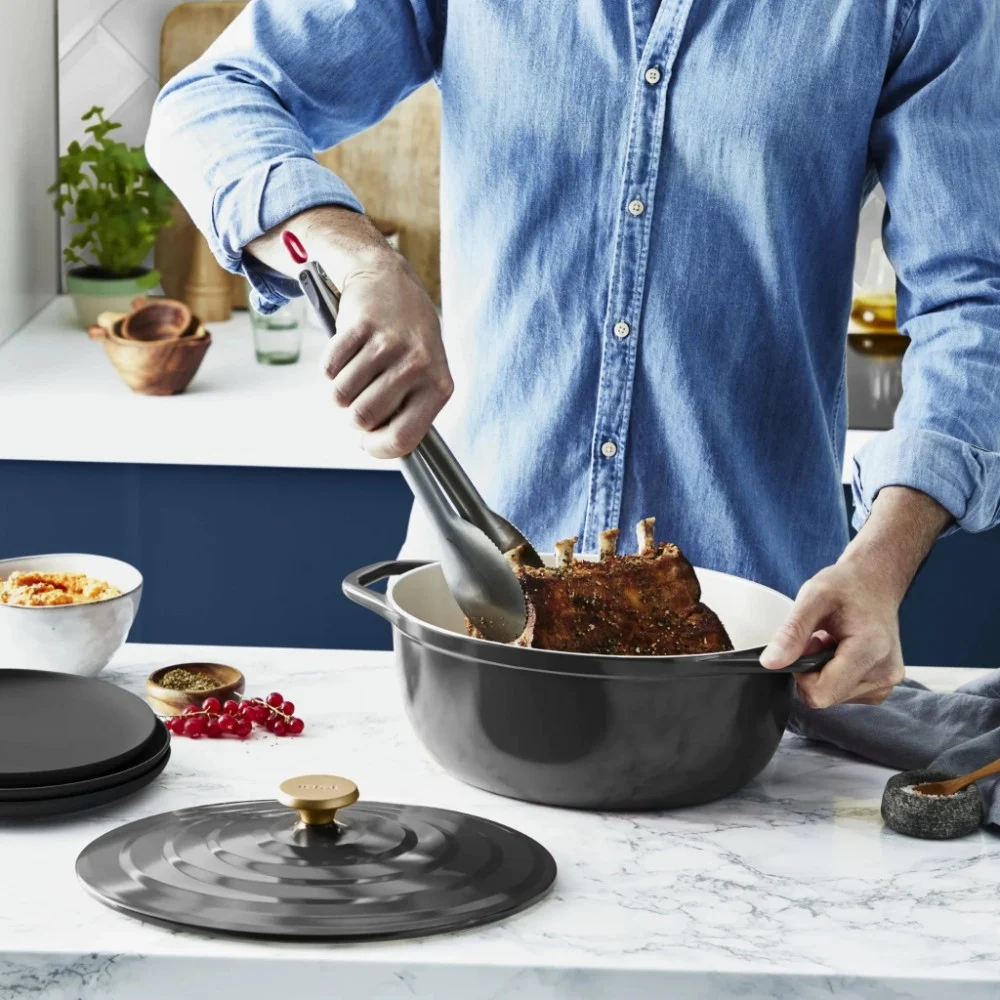 Каструля Tefal Air з кришкою 5.7л чорний (E2558904) — фото 7