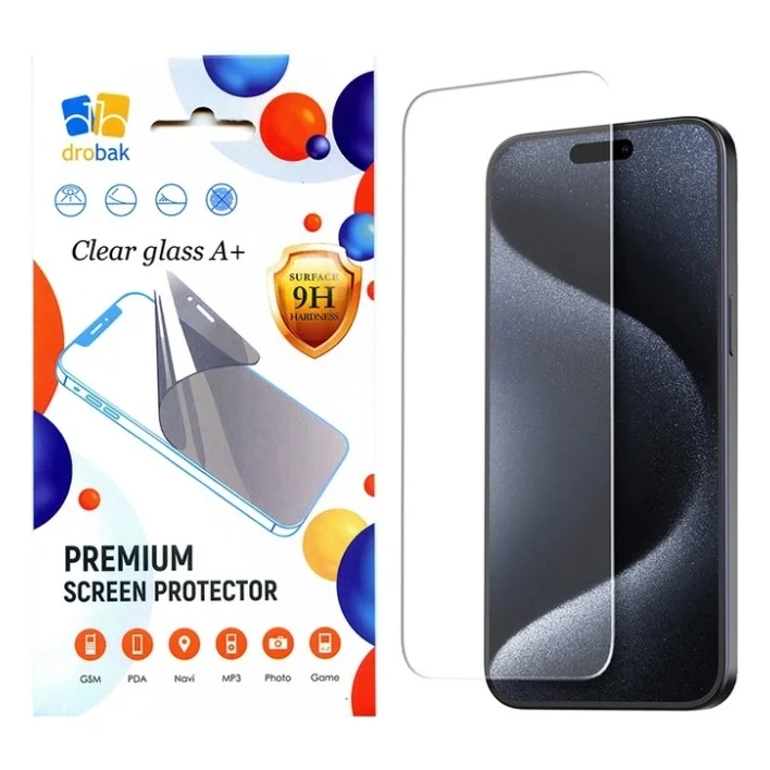 Скло захисне Drobak Clear glass A+ Apple iPhone 17 / 17 Pro / 16 Pro (151575)