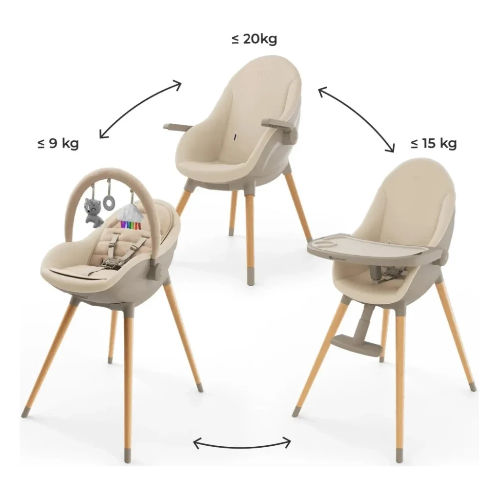 Стілець для годування Kinderkraft 2 в 1 Fini Up Beige (5902533930104) — фото 6