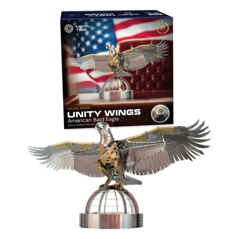 Конструктор Metal Time Колекційна модель Unity Wings Eagle Golden Armor (MT101GA/READY)
