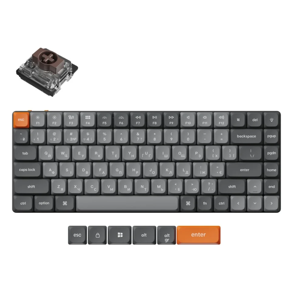 Клавіатура Keychron K3 Max Gateron Brown Switch RGB UA Black (K3M-H3-UA) — фото 7