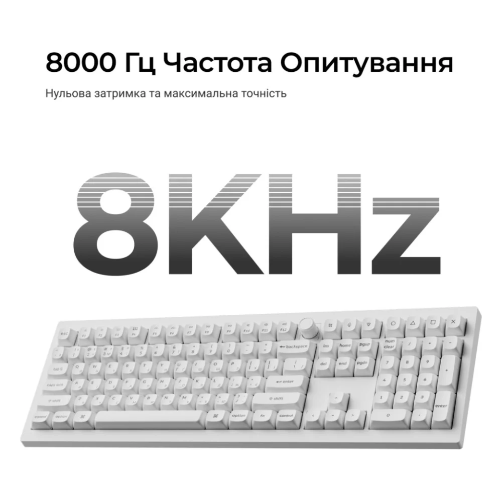 Клавіатура Keychron V6 Ultra Keychron Red Switch RGB UA White (V6U-F1-UA) — фото 10