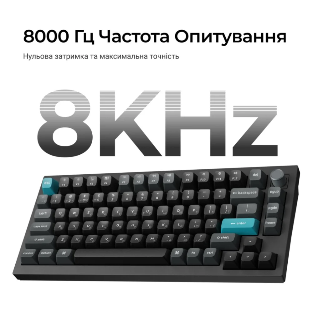 Клавіатура Keychron Q1 Ultra Keychron Red Switch RGB UA Black (Q1U-M1-UA) — фото 10