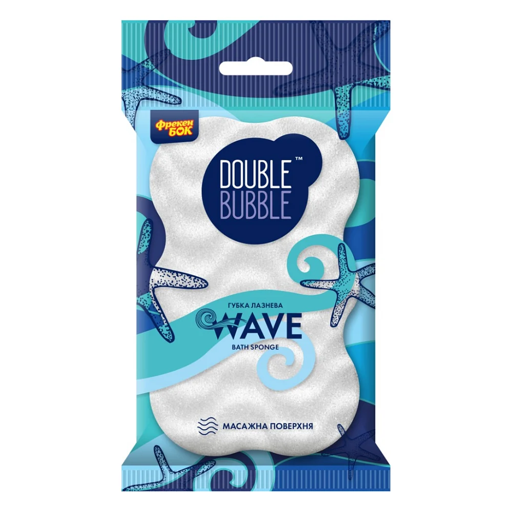 Губка для купання Фрекен БОК Wave З масажною поверхнею Колір в асортименті (4823071630817)