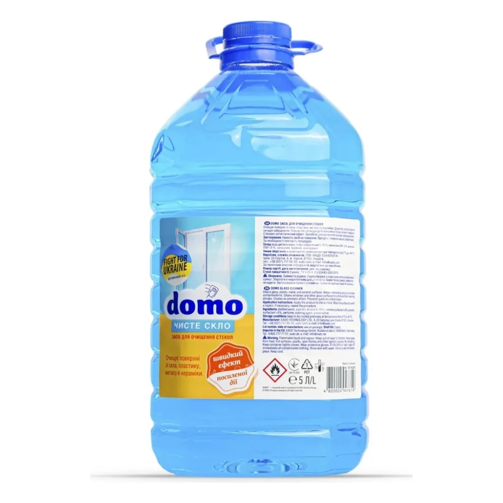 Засіб для миття скла Domo Синій 5 л (4820024947619)