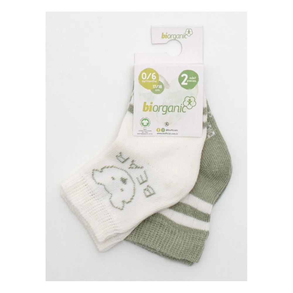 Шкарпетки дитячі Bibaby з ведмедиком (68408-0-6-green) — фото 2