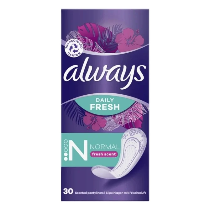 Щоденні прокладки Always Daily Fresh Normal Свіжий аромат 30 шт. (8700216461818) — фото 2