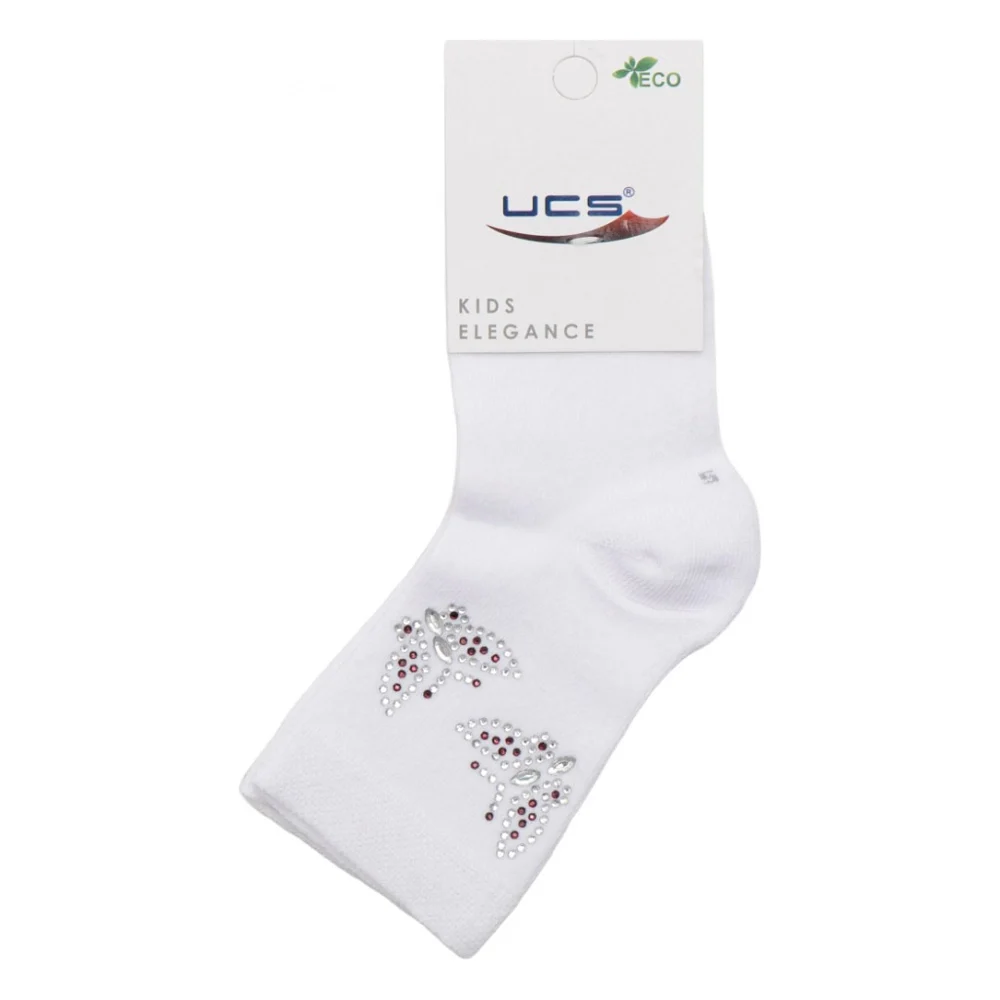 Шкарпетки дитячі UCS Socks з метеликами (M0C0102-0908-3-white)