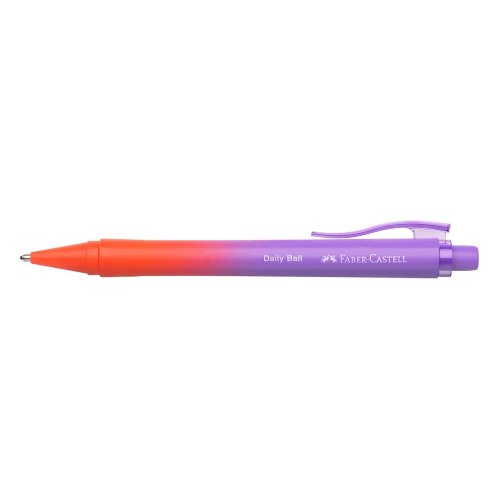 Ручка кулькова Faber-Castell Daily Ball XB Punchy Melon, корпус помаранчево-фіолетовий, стрижень синій (1,0 мм) (33095) — фото 2
