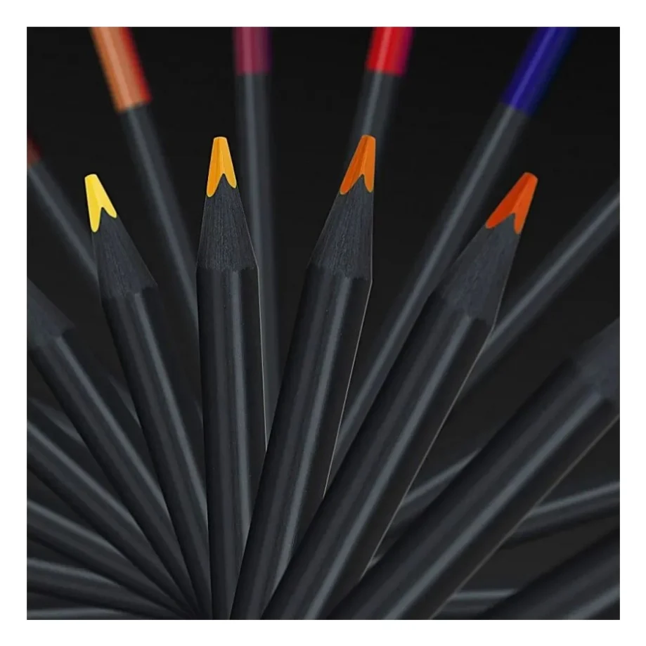 Олівці кольорові Faber-Castell Black Edition colour pencil, тригранні, чорне дерево, 12 кольорів (116412) (31214) — фото 4