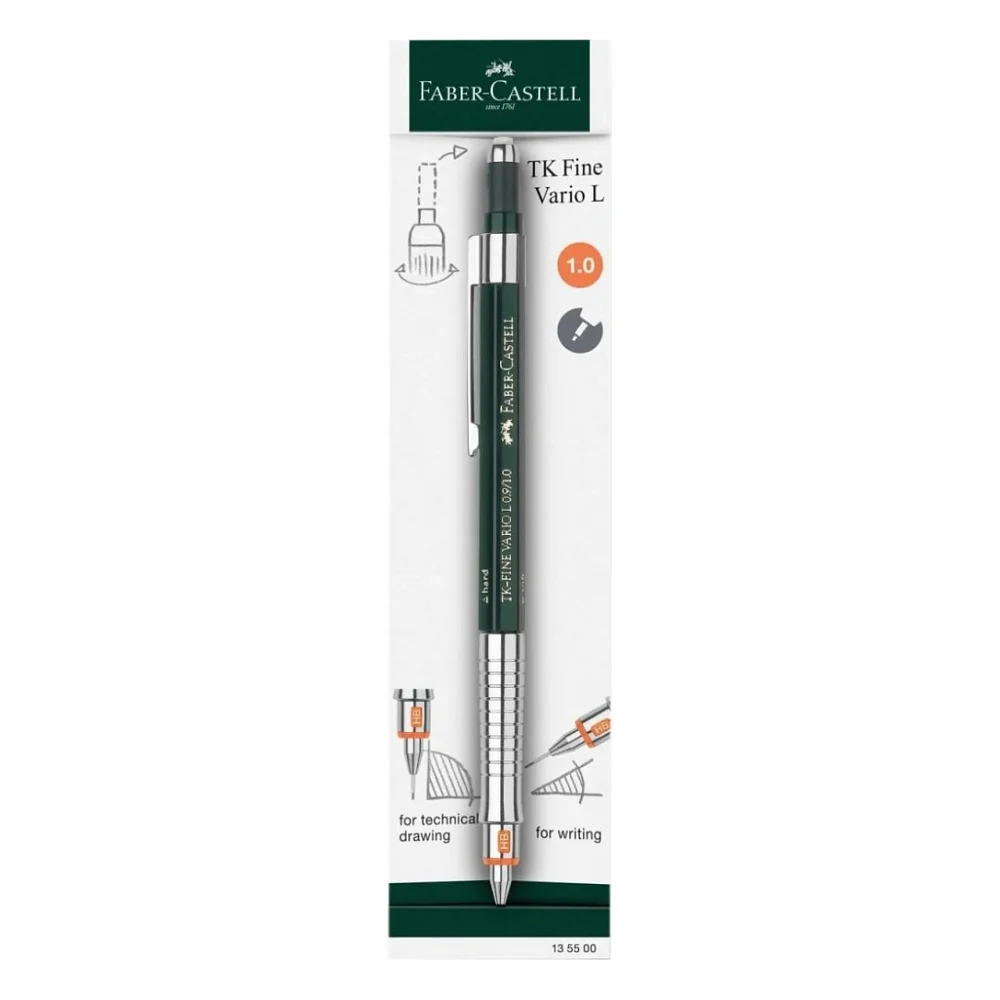 Олівець механічний Faber-Castell TK-Fine VARIO L, діаметр 0,9 / 1,0 мм (2370)