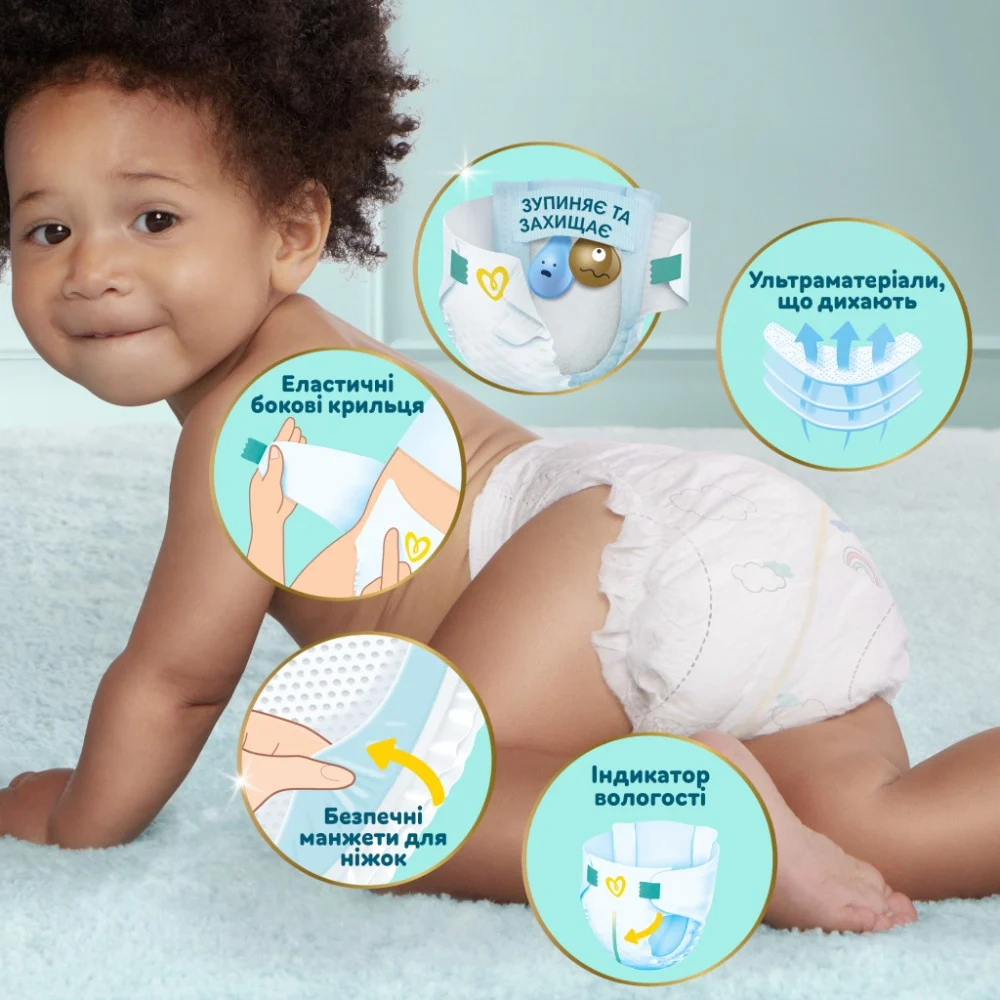 Підгузки Pampers Premium Care Midi Розмір 3 (6-10 кг) 200 шт (8006540855898) — фото 5
