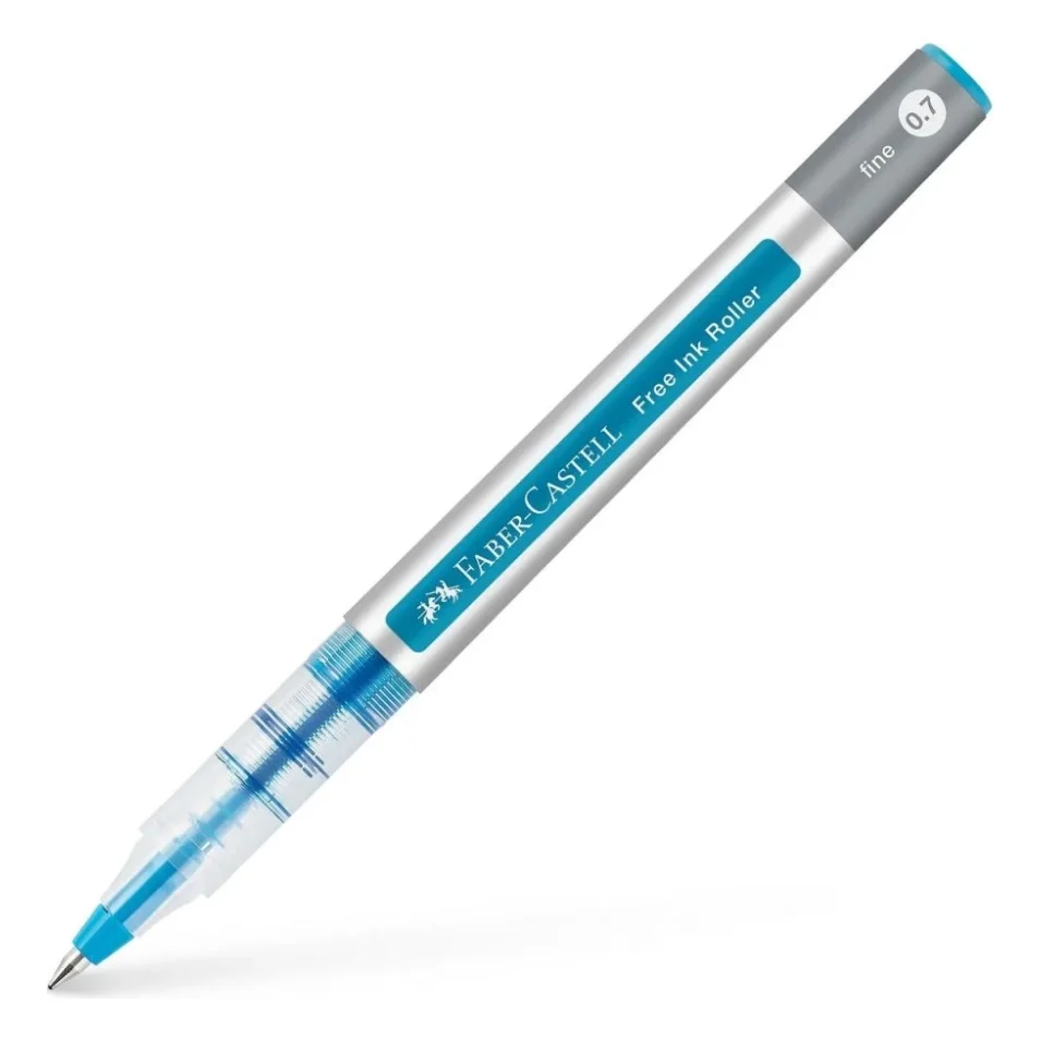 Ролер Faber-Castell Free Ink rollerball, колір чорнила лазурний, 0,7 мм, одноразова (29135)