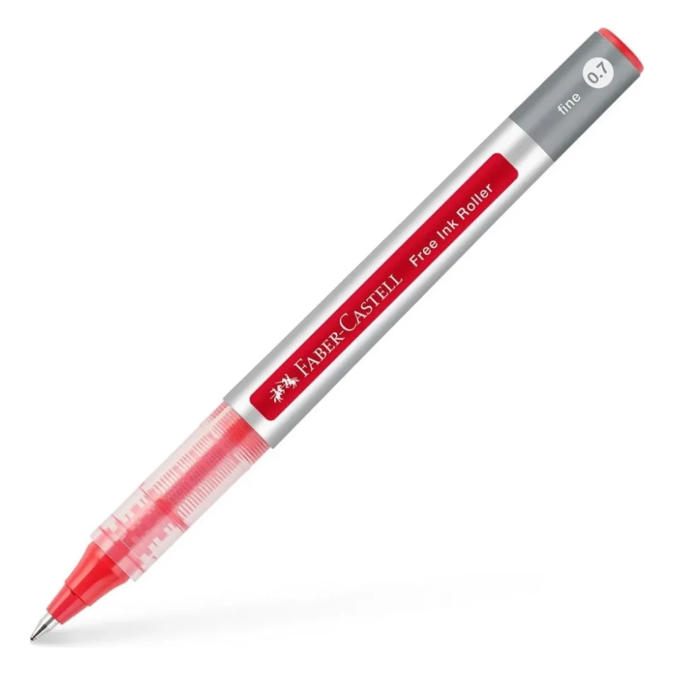 Ролер Faber-Castell Free Ink rollerball, колір чорнила червоний, 0,7 мм, одноразова (29193)