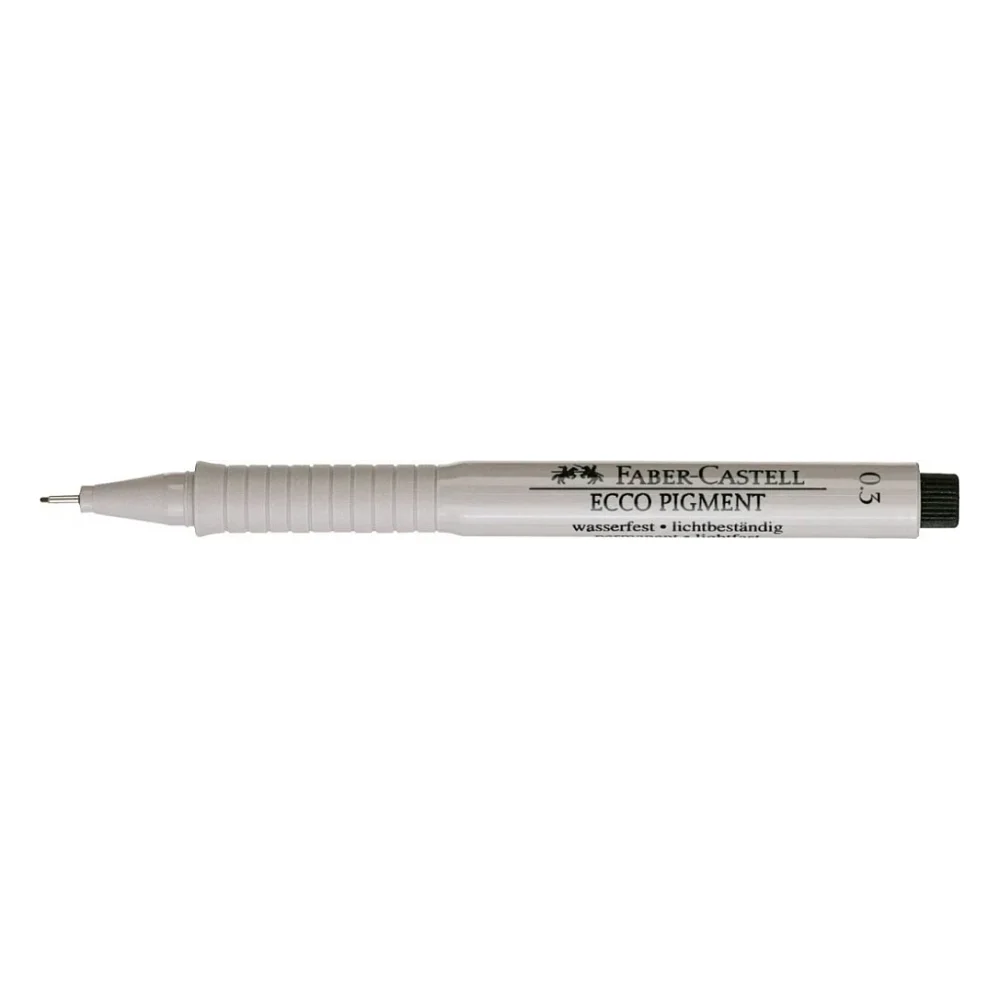 Лайнер Faber-Castell ручка капілярна для графічних робіт Ecco Pigment, діаметр 0,3 мм, колір чорний (6044) — фото 3