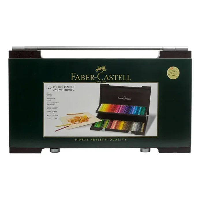 Олівці кольорові Faber-Castell POLYCHROMOS художні 120 колорів у дерев'яному пеналі (110013) (22231)