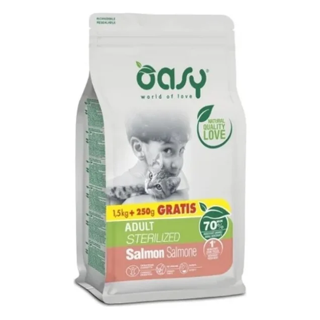 Сухий корм для кішок OASY LIFESTAGE Sterilized лосось 1.75 кг (8054329512630)