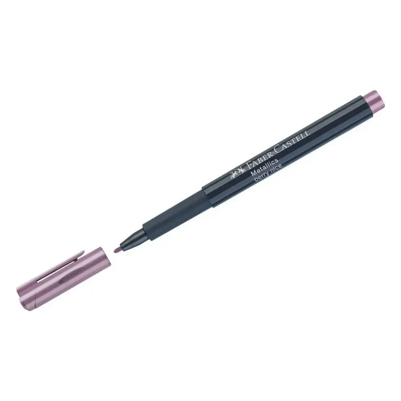 Маркер Faber-Castell металік для декору Metallics Marker Berry nice, M (1,5 мм), колір малиновий (30349)