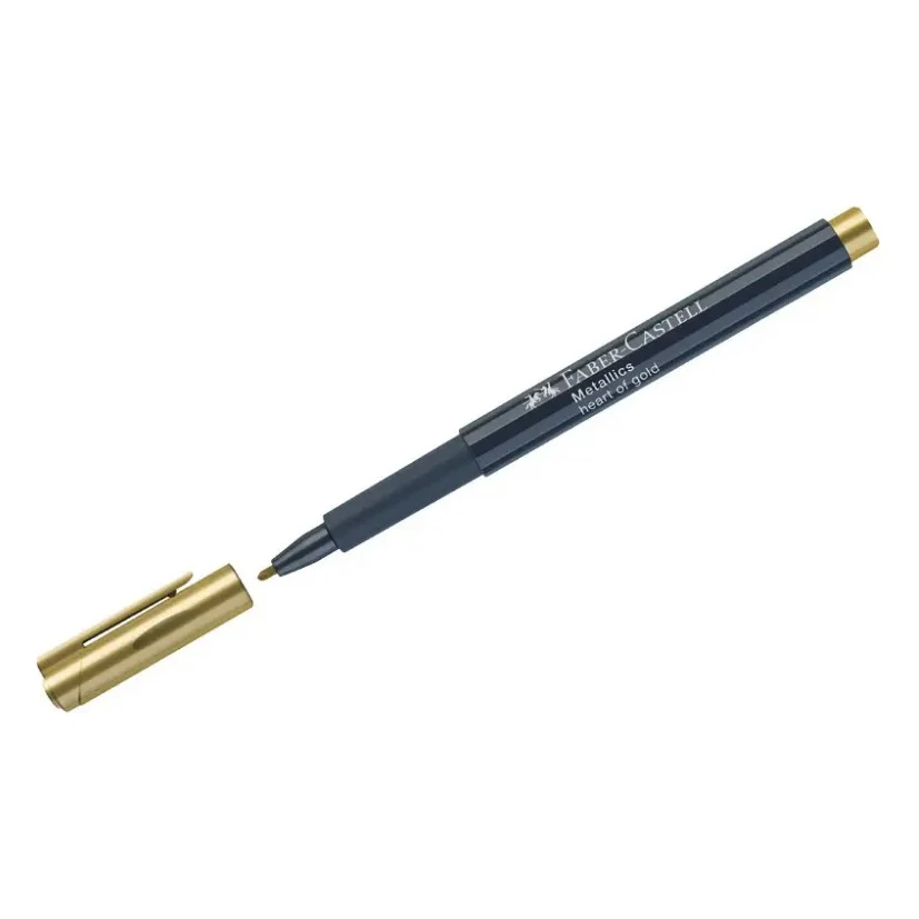 Маркер Faber-Castell металік для декору Metallics Marker Heart of gold, M (1,5 мм), колір золотий (30346)