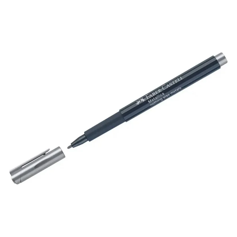 Маркер Faber-Castell металік для декору Metallics Marker Nothing else metals, M (1,5 мм), колір срібло (30347)