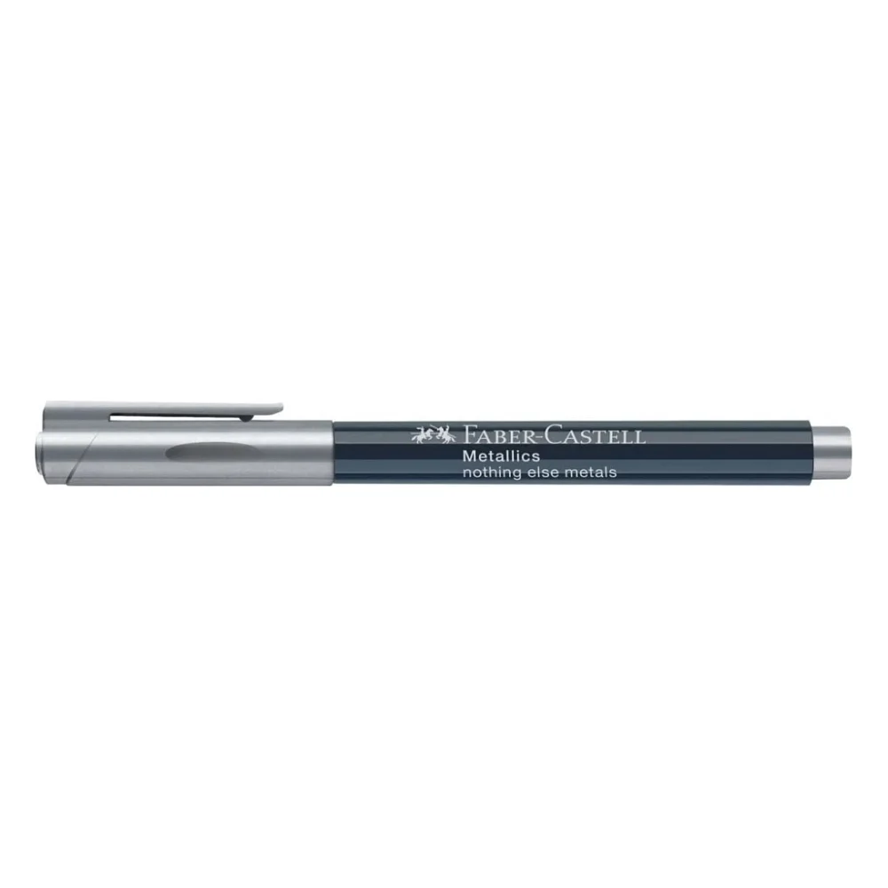 Маркер Faber-Castell металік для декору Metallics Marker Nothing else metals, M (1,5 мм), колір срібло (30347) — фото 5
