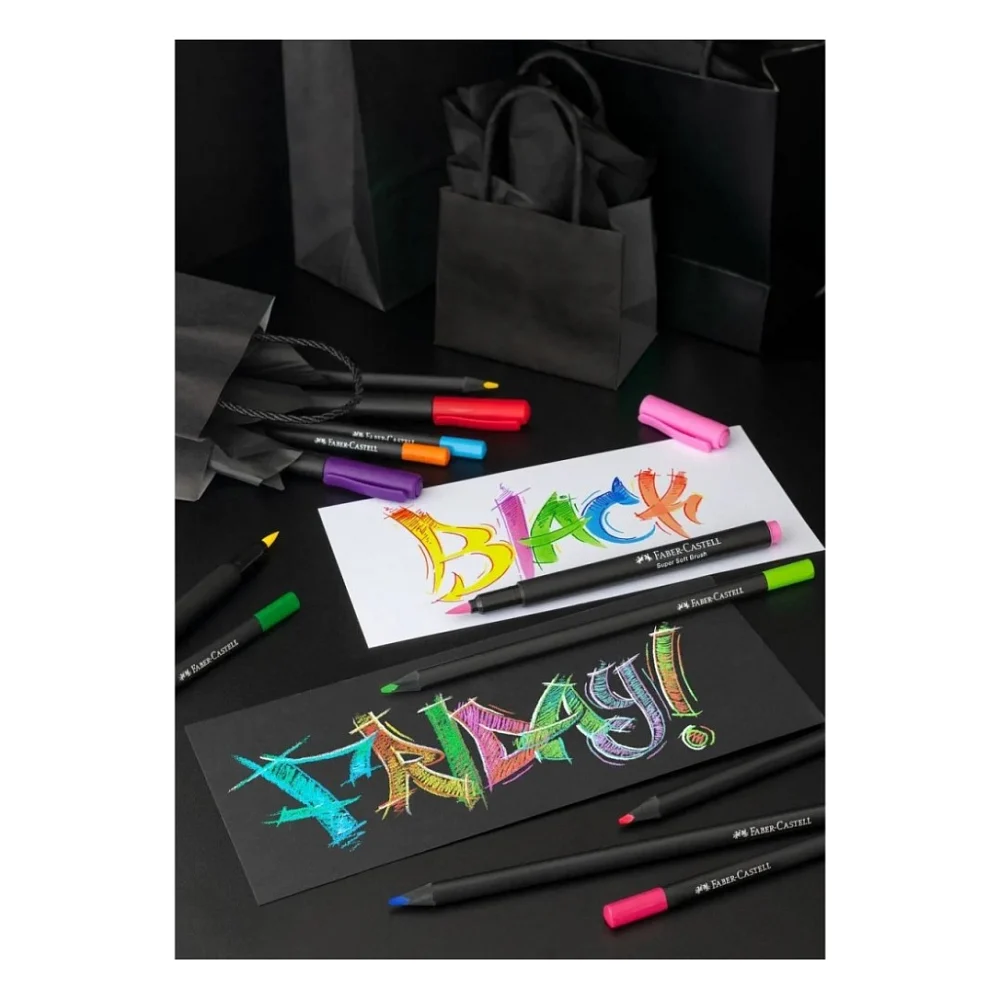 Фломастери Faber-Castell пензлики Black Edition, 20 кольорів (32356) — фото 6