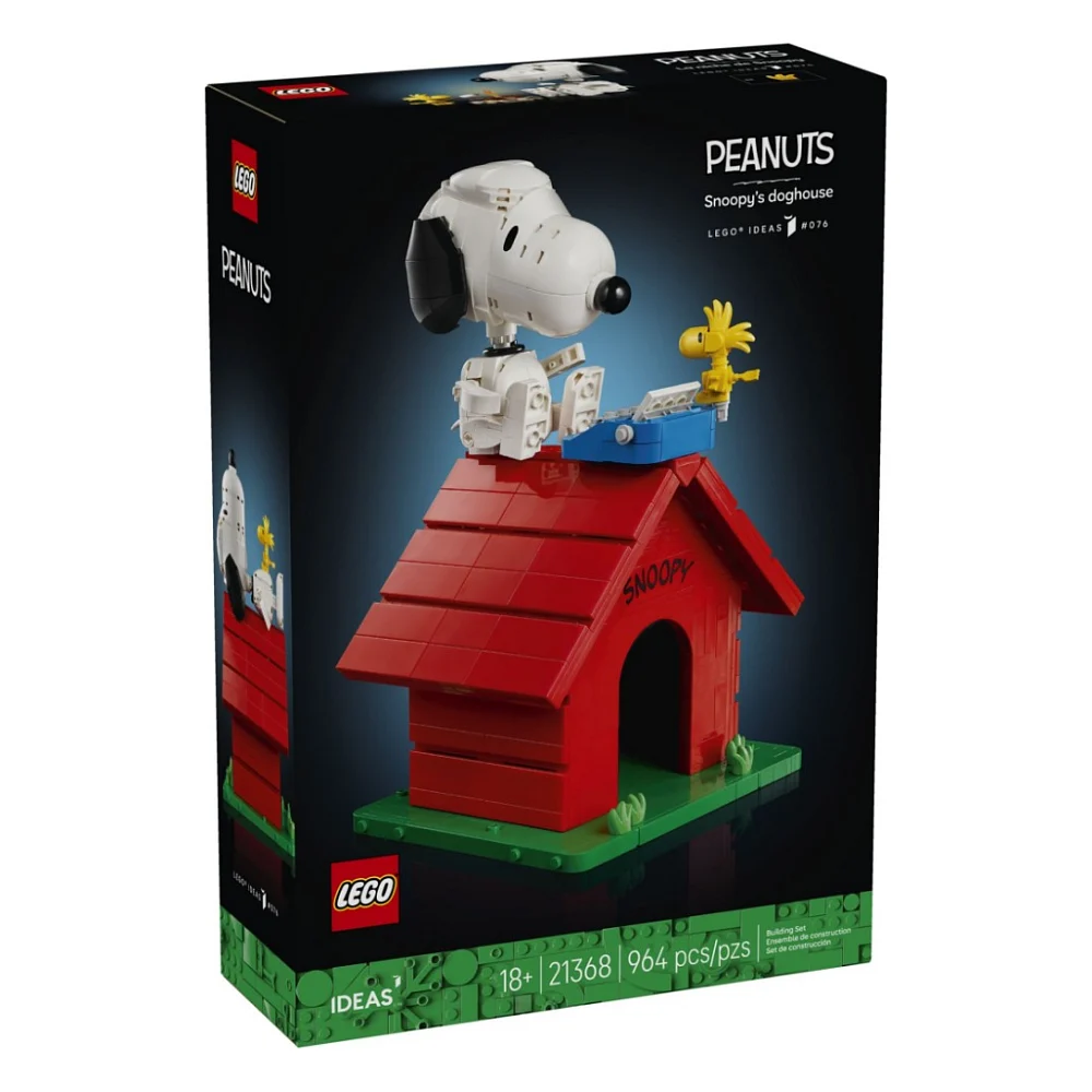Конструктор LEGO Ideas «Дрібнота»: будка Снупі (21368)