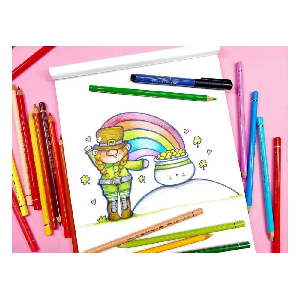 Олівці кольорові Faber-Castell Polychromos 20 кольорів в подарунковій коробці з аксесуарами (210051) (28971) — фото 5