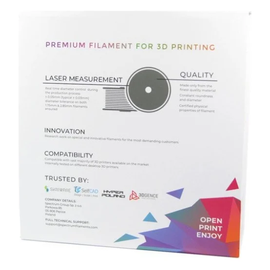 Пластик для 3D-принтера Spectrum PET-G Premium 1.75mm ARCTIC WHITE 1kg (RAL 9016) (80057) — фото 4