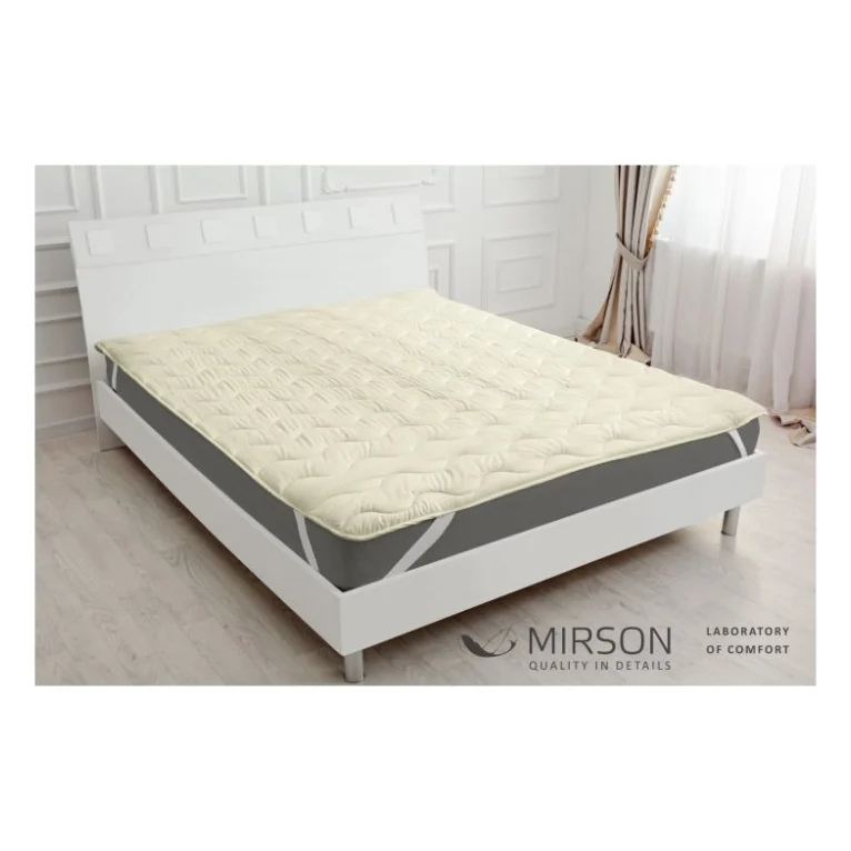 Наматрацник MirSon Eco Light №1723 Bamboo Air-line на резинці по кутках Pink 90x190 см (2200002890434)