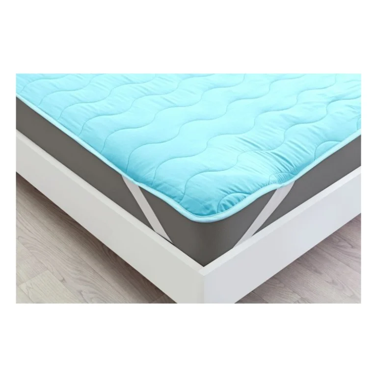 Наматрацник MirSon Eco Light №1713 EcoSilk Air-line на резинці по кутках Blue 140x190 см (2200002888486) — фото 3