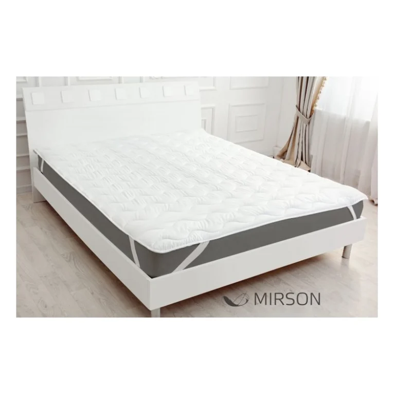 Наматрацник MirSon Eco Light №1712 EcoSilk Air-Soft звичайний на резинці по кутах White 200x220 см (2200002888363) — фото 2