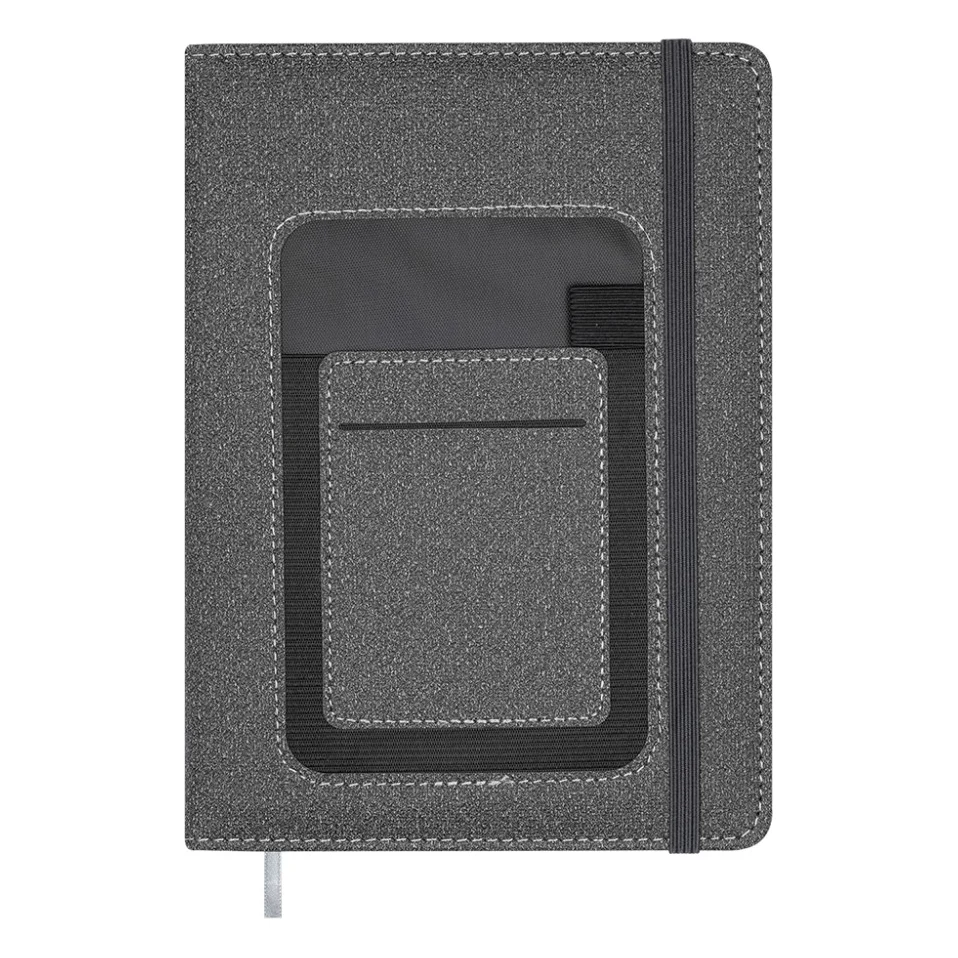 Тижневик Buromax недатований COMBI, A5, сірий, штуч.шкіра 336 сторінок (BM.20500-09)