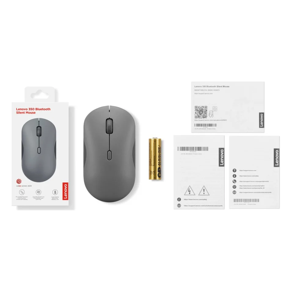 Мишка Lenovo 350 Silent Bluetooth Luna Grey (GY51S61904) — фото 6