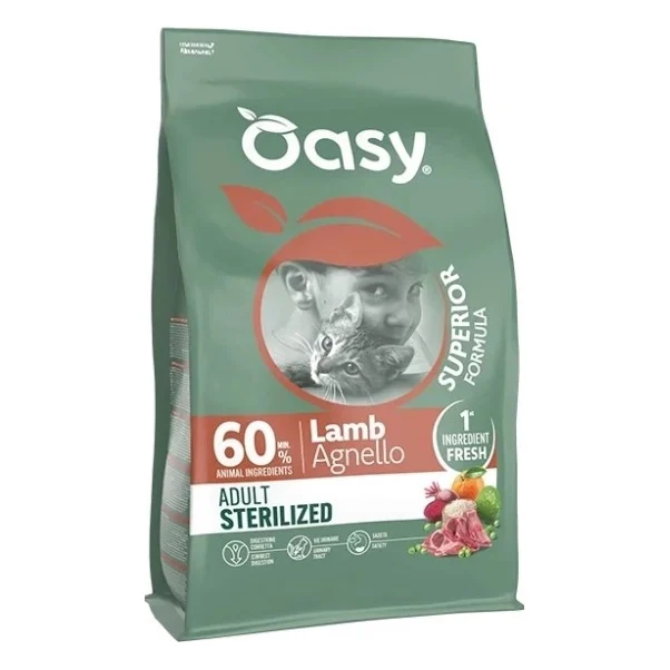 Сухий корм для кішок OASY Dry Cat Superior Sterilized ягня 300 г (8054329515532)