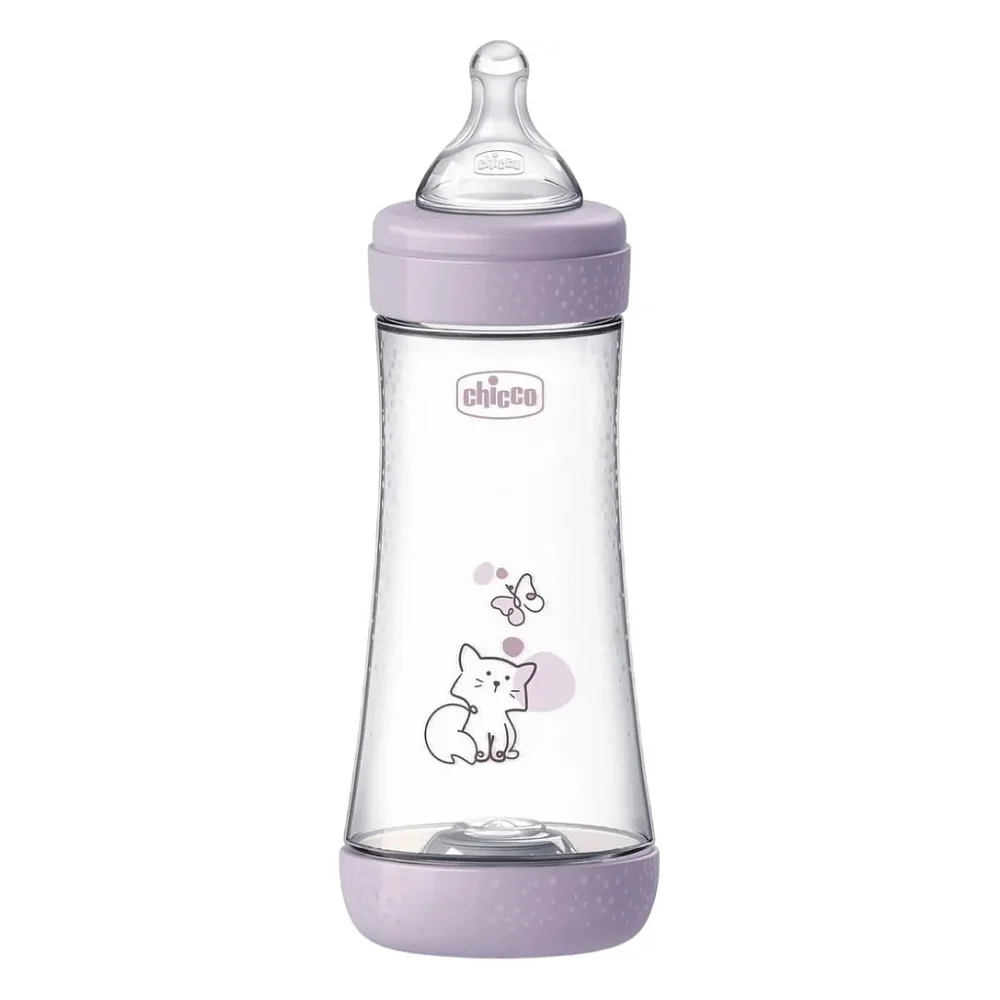 Пляшечка для годування Chicco Perfect 5 із силіконовою соскою 4+ місяців 300 мл Рожева (20235.12.40)