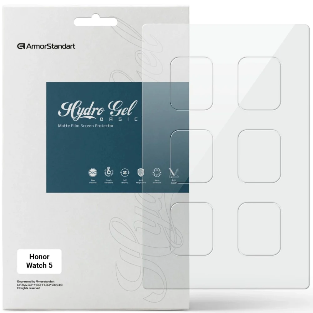 Плівка захисна Armorstandart Matte hydrogel Honor Watch 5 6 pcs (ARM92046)
