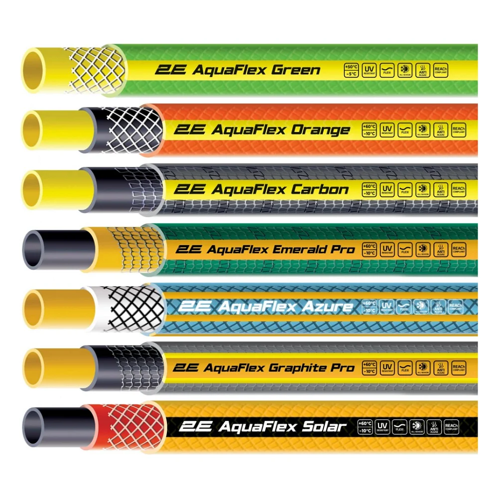 Шланг для поливу 2E AquaFlex Emerald Pro, 3/4", 20м, 4 шари, 20бар, -10…+60°C, зрошувач, 2 конектори, адаптер (2E-GHE34ED20) — фото 10