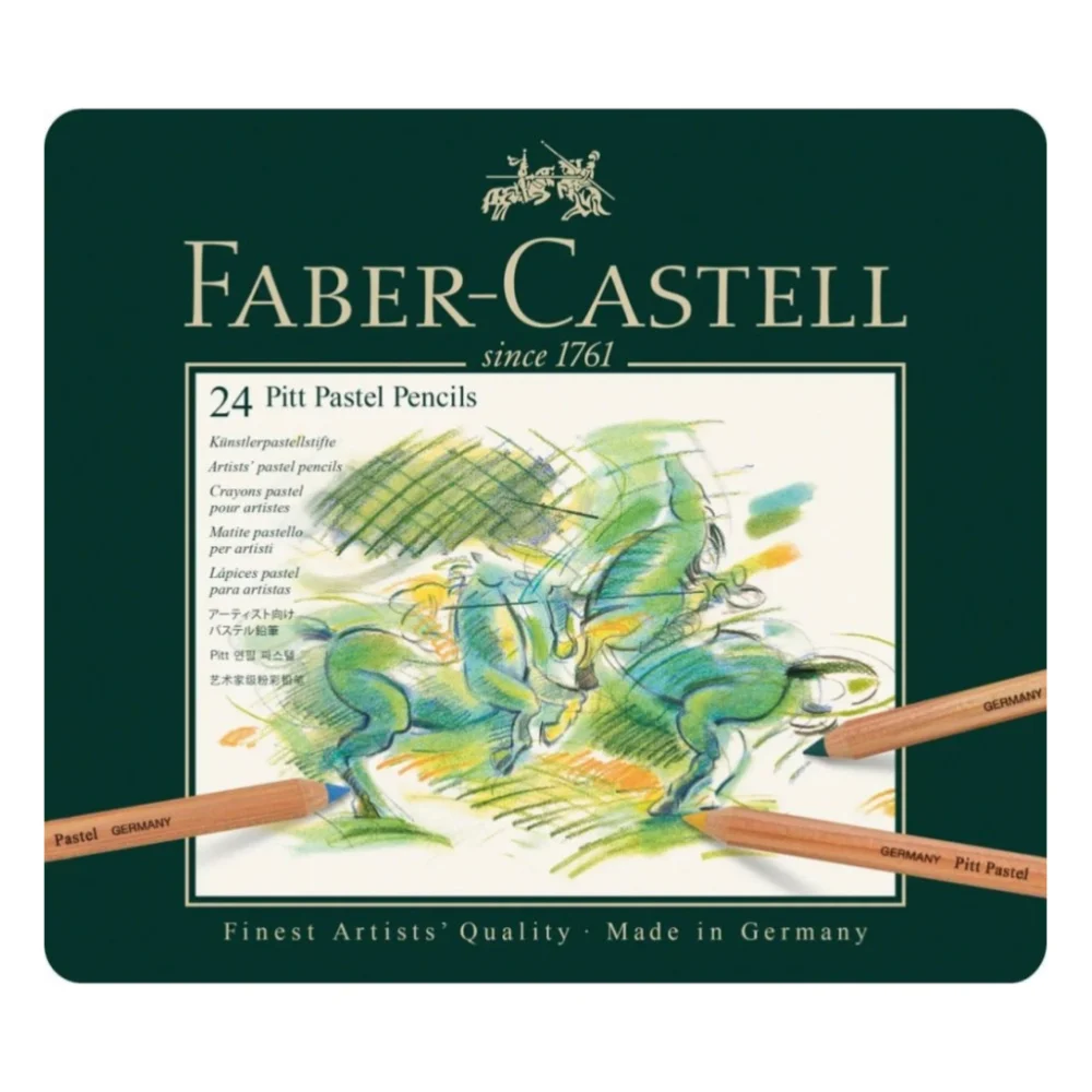 Пастель Faber-Castell PITT PASTEL 24 кольора, в металевій коробці, 112124 (16757)