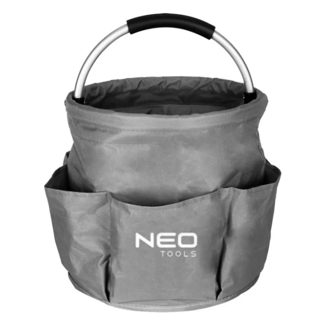 Сумка для інструмента Neo Tools садова, 28x28x27см, до 15кг, 6 кишень, оксфорд 190г/м?, сірий (15-963)