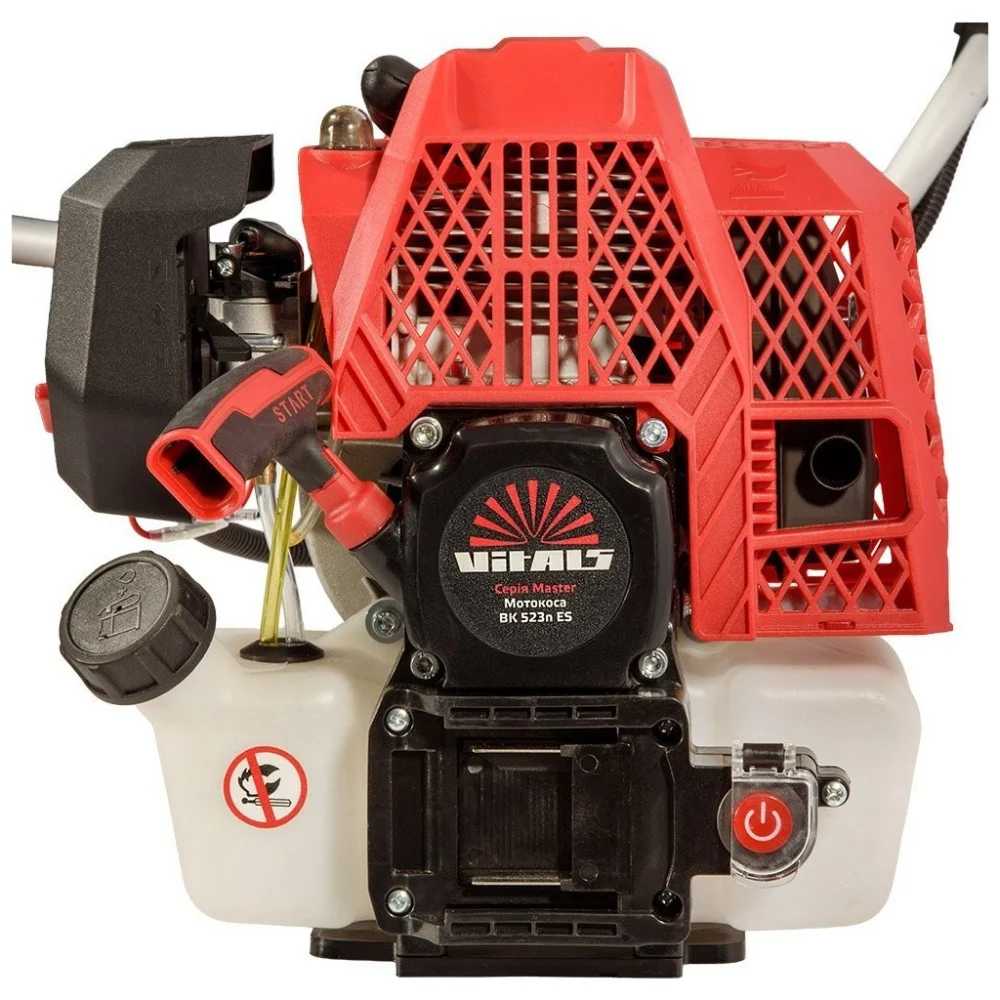 Тример садовий Vitals Master, BK 523n ES, 1.5kW/2.0к.с., 52см?, 25.5см, ніж/ліска 43см, електростартер, 9.7кг (243552) — фото 10