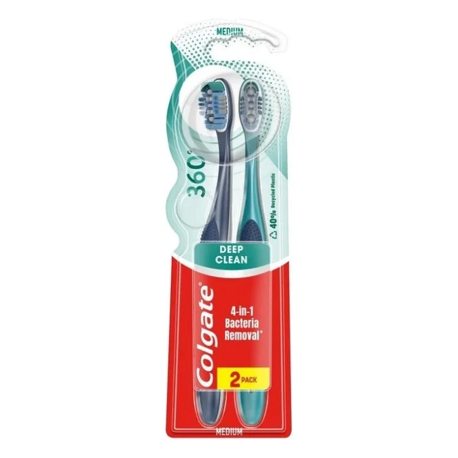 Зубна щітка Colgate 360 Суперчистота всієї ротової порожнини 2 шт. (8718951561441)