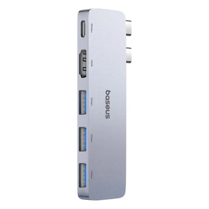 Концентратор Baseus USB-C 5-in-1 3xUSB 3.0 + 1xUSB-C 40Gbps + 1xHDMI 4K30Hz gray (B00052801811-04)