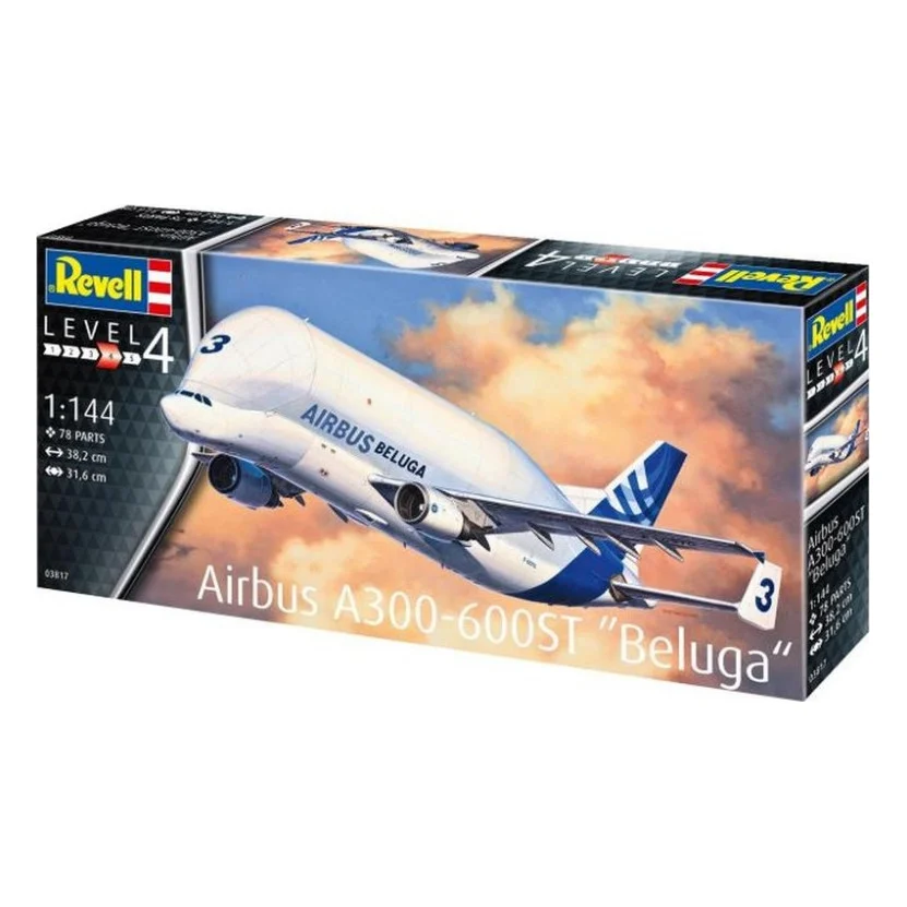 Збірна модель Revell модель літак Airbus A300-600ST "Beluga", рівень 4, 1:144 (RVL-03817)