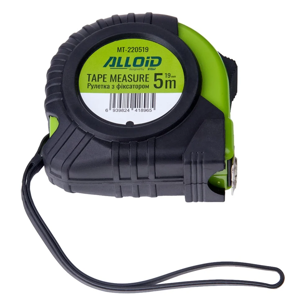 Рулетка Alloid Base, з фіксатором, 5м?19мм (MT-220519)