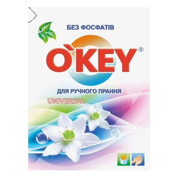 Пральний порошок O'KEY Universal Для ручного прання 400 г (4820049381177)