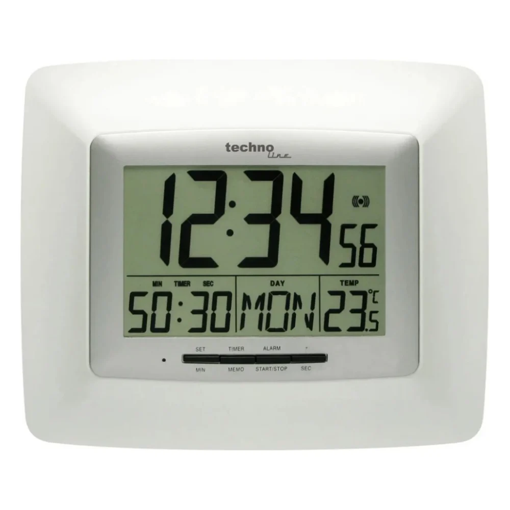 Настінний годинник Technoline WS8100 White/Silver (DAS301806)