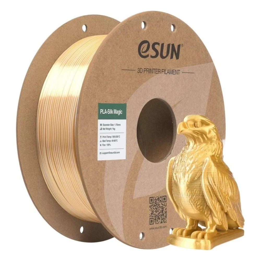 Пластик для 3D-принтера eSUN ePLA-Silk Magic 1кг, 1.75мм, Gold Silver (EPLA-SILKMAGIC-P175JS1)